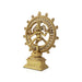 Natraj Double Frame - 12 x 9 Inches | Antique Brass Statue/ Nataraj Murti/ Natraja Statue for Pooja - Table Stand Accessories