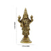 Balaji Murti Standing On Base - 4 x 1.75 Inches | Brass Idol/ Antique Polish Venkateswara Swamy Idol for Pooja - Brass Murties