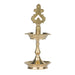 Kuthu Vilakku - 5 x 2 Inches | Brass Lamp/ Karaikudi Pirai Design Brass Deepam/ Brass Pooja Diya for Home - Kuthuvilakku