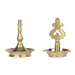 Kuthu Vilakku - 5 x 2 Inches | Brass Lamp/ Karaikudi Pirai Design Brass Deepam/ Brass Pooja Diya for Home - Kuthuvilakku