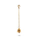 Pooja Hanging Bell with Chain - 17.5 Inches | Antique Brass Bell/ Hanging Bells for Mandir/ 330 Gms Approx - Pooja Bells