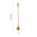 Pooja Hanging Bell with Chain - 17.5 Inches | Antique Brass Bell/ Hanging Bells for Mandir/ 330 Gms Approx - Pooja Bells