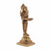 Standing Lady Deepam - 8 x 2.25 Inches | Antique Brass Vilakku/ Brass Lamp for Pooja/ 1.105 Kgs Approx - Paavai Vilakku / Lady With A Lamp