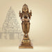 Standing Lady Deepam - 8 x 2.25 Inches | Antique Brass Vilakku/ Brass Lamp for Pooja/ 1.105 Kgs Approx - Paavai Vilakku / Lady With A Lamp