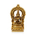 Lakshmi Sitting on Base Murti - 5 inches| Antique Brass Idol/ Laxmi Devi with Arch/ Decor For home & pooja room - Brass Murties