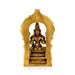 Lakshmi Sitting on Base Murti - 5 inches| Antique Brass Idol/ Laxmi Devi with Arch/ Decor For home & pooja room - Brass Murties
