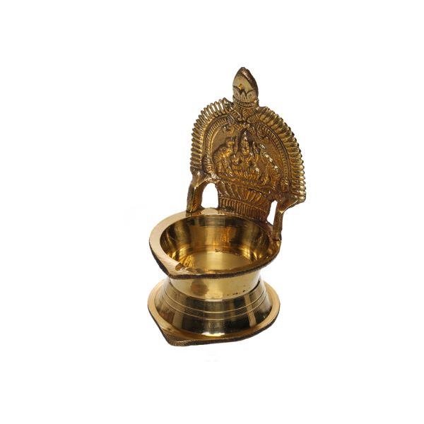 Kamatchi Vilakku -Kajalakshmi - 4.75 Inches | Brass Kamakshi Deepam/ Lamp for Pooja
