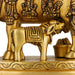 Cow With Calf Idol - 6.5 x 6 Inches | Antique Brass Idol/ Kamdhenu Cow With Calf Statue for Home/ 2.180 Kgs - Table Stand Accessories