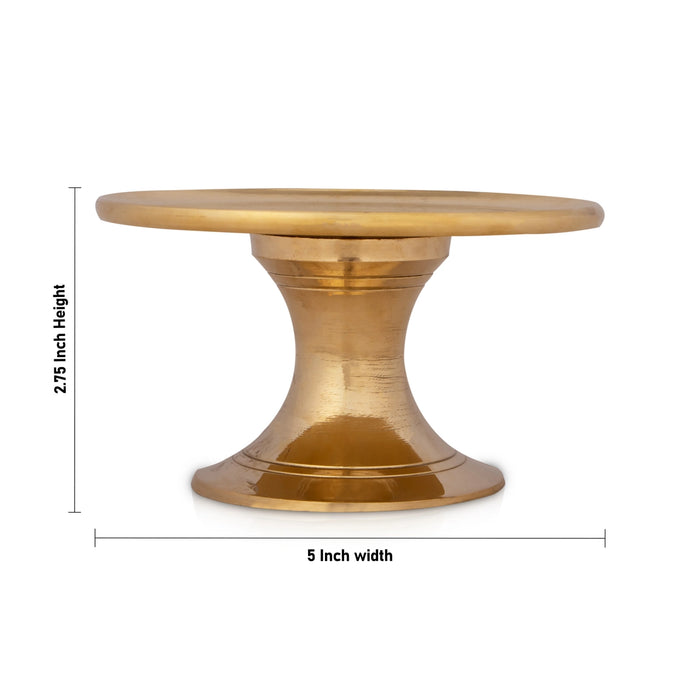 Mukkali Stool - 2.75 x 5 Inches | Brass Mukkali Stand/ Brass Stand for Pooja/ 400 Gms Approx - Pooja Aasan & Bajot & Pooja Mat