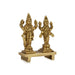Vishnu Lakshmi Idol Standing On Base - 2 X 2 Inches | Antique Brass Idol/ Laxmi Vishnu Murti For Pooja Decor - Brass Murties