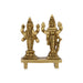 Vishnu Lakshmi Idol Standing On Base - 2 X 2 Inches | Antique Brass Idol/ Laxmi Vishnu Murti For Pooja Decor - Brass Murties