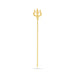 Soolam - 3.25 x 0.5 Inches | Brass Trishul/ Astras for Deity/ 5 Gms Approx - Deity Accessories