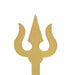 Soolam - 3.25 x 0.5 Inches | Brass Trishul/ Astras for Deity/ 5 Gms Approx - Deity Accessories