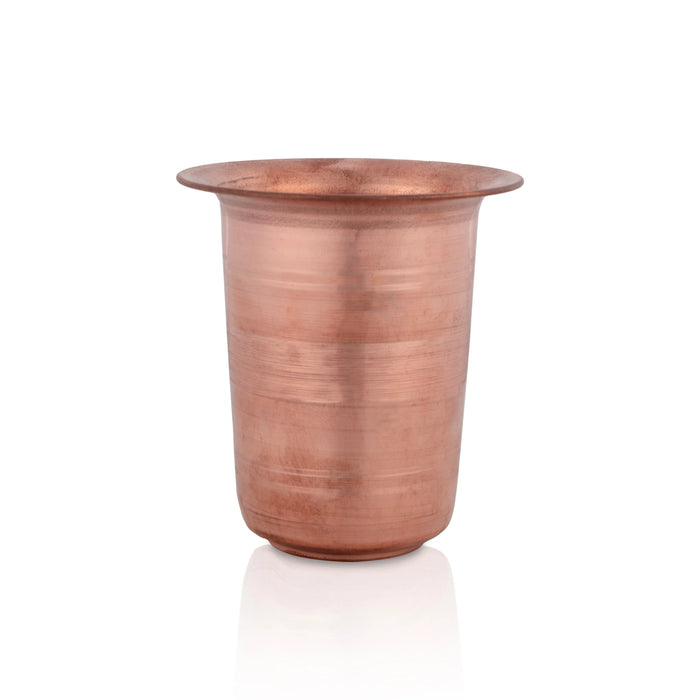 Coffee Tumbler - 3 x 3 Inches | Copper Tumbler/ Brass Cup for Home/ 42 Gms Approx