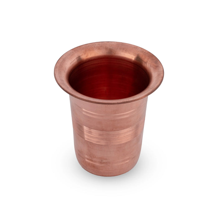 Coffee Tumbler - 3 x 3 Inches | Copper Tumbler/ Brass Cup for Home/ 42 Gms Approx