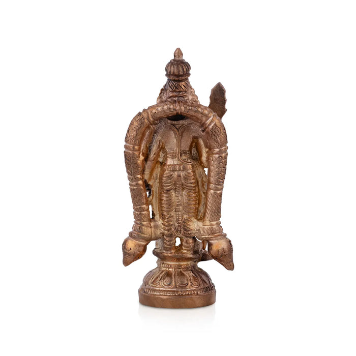Swamimalai Murugan Standing On Base Murti- 3.5 x 1.5 Inches|Panchaloha Muruga idol/ Kathirvelan statue For Pooja - Panchaloha Murties