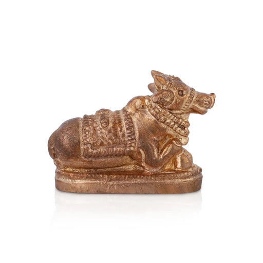 Nandi Murti - 1 x 1.5 Inches | Panchaloha Idol/ Nandi Statue/ Nandi Bhagavan / NandiDeva / Decor For Pooja - Panchaloha Murties