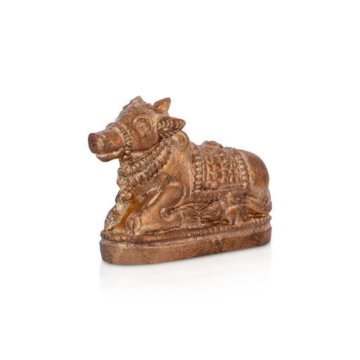 Nandi Murti - 1 x 1.5 Inches | Panchaloha Idol/ Nandi Statue/ Nandi Bhagavan / NandiDeva / Decor For Pooja - Panchaloha Murties