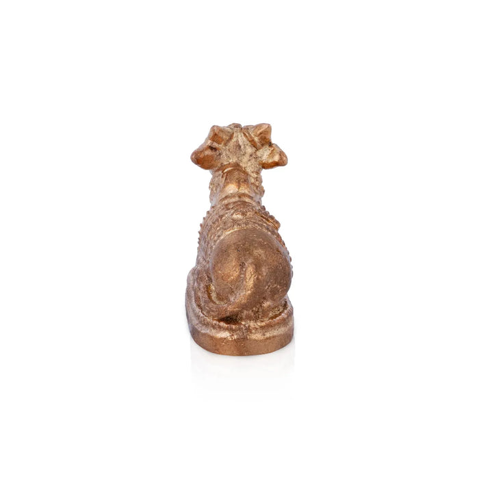 Nandi Murti - 1 x 1.5 Inches | Panchaloha Idol/ Nandi Statue/ Nandi Bhagavan / NandiDeva / Decor For Pooja - Panchaloha Murties