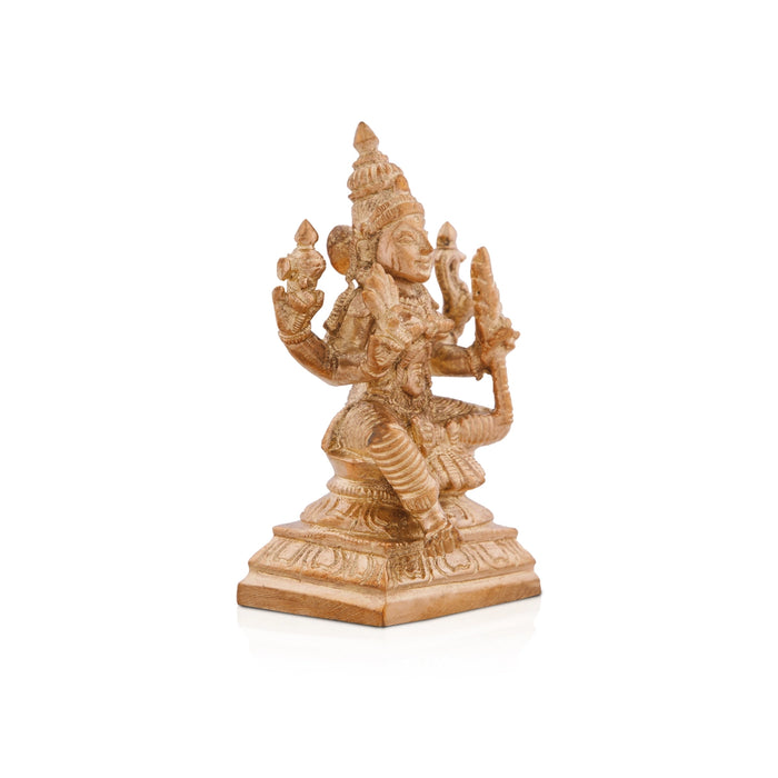 Rajeshwari Statue - 2.5 x 1.75 Inches | Panchaloha Idol/ Raja Rajeshwari Idol for Pooja/ 135 Gms Approx - Panchaloha Murties