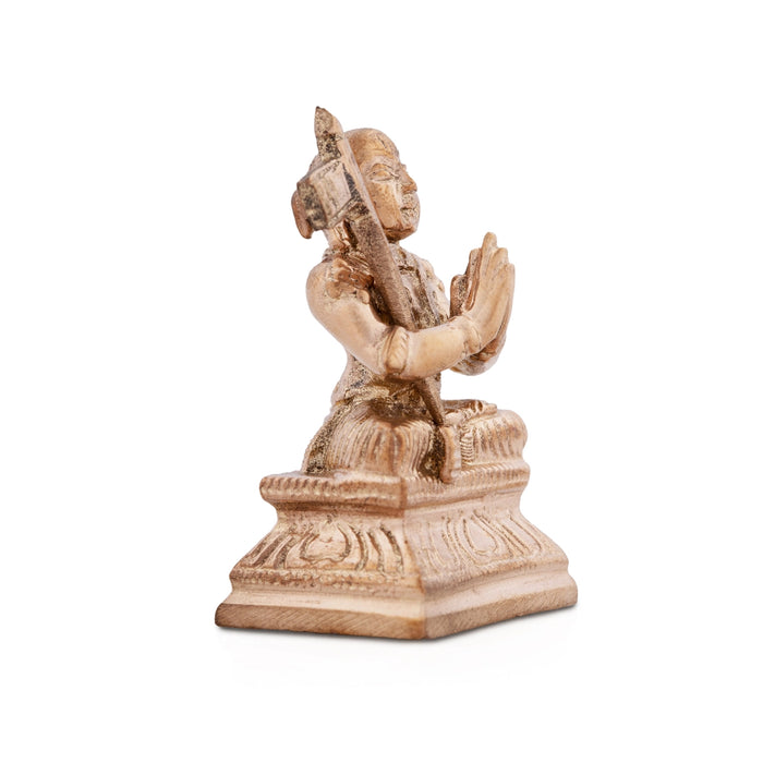 Ramanujacharya Idol - 1.75 x 1 Inches | Panchaloha Statue/ Ramanujar Statue for Pooja/ 65 Gms Approx - Panchaloha Murties