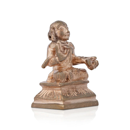 Vedanta Desikan Statue - 1.5 x 1 Inch | Panchaloha Idol/ Vedanta Desikar Idol for Pooja/ 60 Gms Approx - Panchaloha Murties