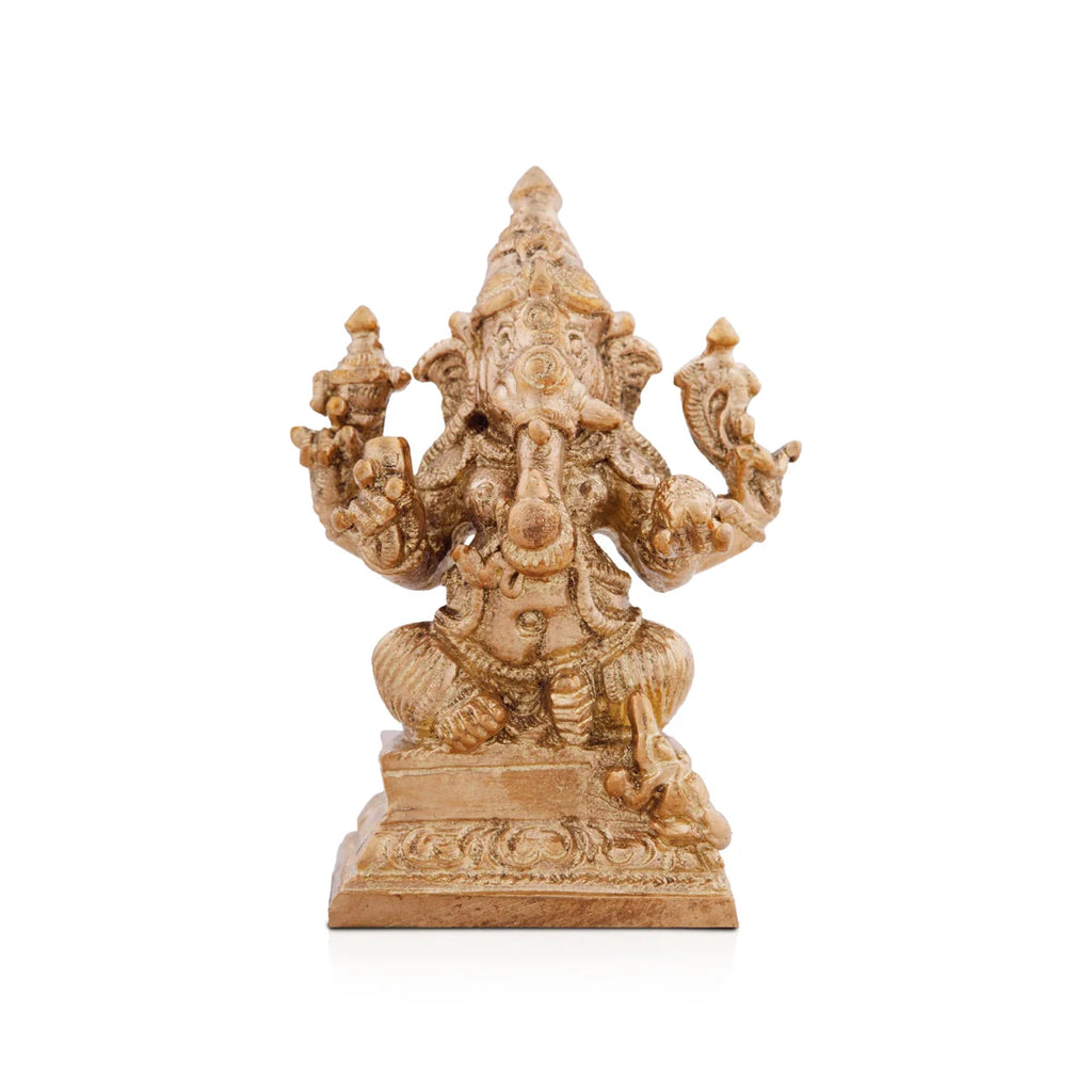 Ganesh Murti Idol - 2.5 x 1.5 Inches | Panchaloha Idol/ Vinayagar Statue for Pooja