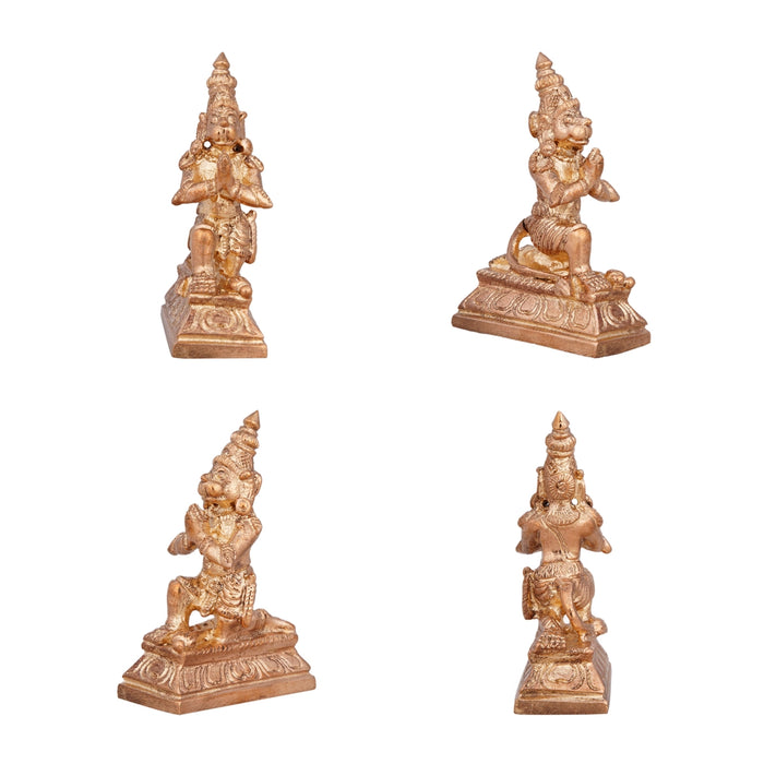 Ram Darbar Murti Set - 4 x 2.5 Inches | Panchaloha Statue/ Sita Ram Laxman Hanuman/ Ram Darbar Idol