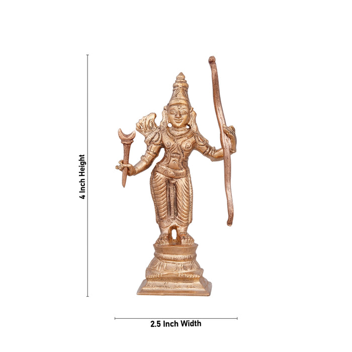 Ram Darbar Murti Set - 4 x 2.5 Inches | Panchaloha Statue/ Sita Ram Laxman Hanuman/ Ram Darbar Idol