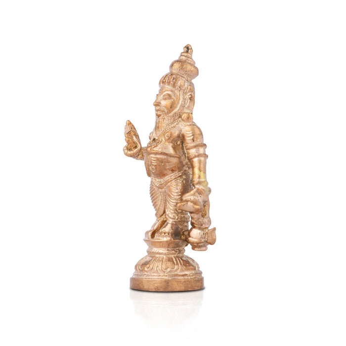 Agathiyar Murti - 3 x 1.5 Inches | Panchaloha Idol/ Agastya Idol for Pooja/ 110 Gms Approx