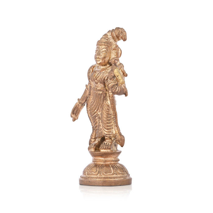 Andal Idol - 3 x 1.5 Inches | Panchaloha Idol/ Andal Vigraham for Pooja/ 75 Gms Approx - Panchaloha Murties