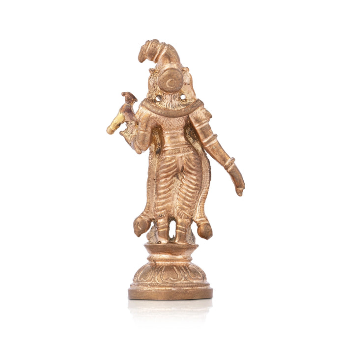 Andal Idol - 3 x 1.5 Inches | Panchaloha Idol/ Andal Vigraham for Pooja/ 75 Gms Approx - Panchaloha Murties