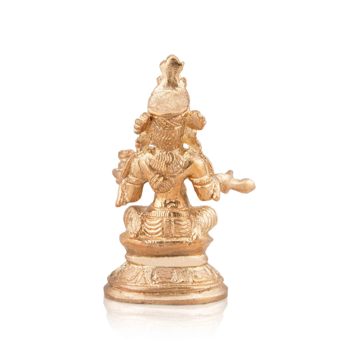 Annapurna Devi - 2.5 x 1.25 Inches | Panchaloha Statue/ Sitting Annapoorani Statue for Pooja/ 80 Gms Approx - Panchaloha Murties