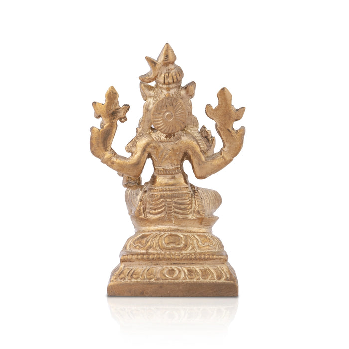 Varahi Amman Sitting On Base Statue - 2.5 x 1.5 Inches | Panchaloha Varahi Statue / Varahi Idol for Pooja