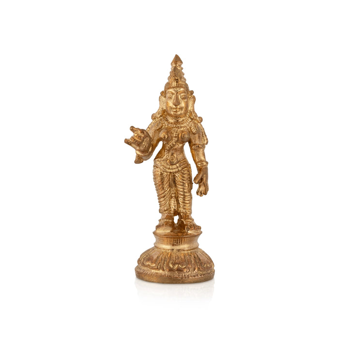 Sivagami Standing On Base Murti - 2.5 x 1 Inches | Panchaloham Idol/ sivakami Amman Statue For Worship