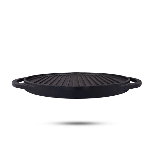 Grill Pan & Griddle Pan - 12 Inches | Casting Iron Cooking Pan/ Cast Iron Cookware for Home/ 4.470 Kgs Approx - Kitchen