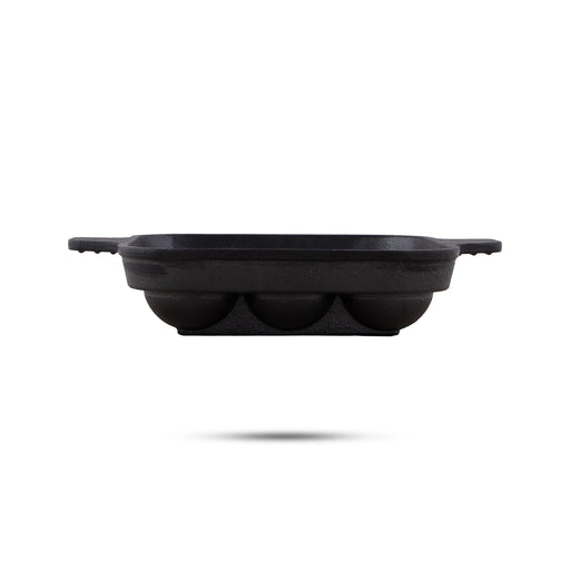 Paniyaram Pan - 7 Inches | Square Shape Cast Iron Pan/ Unniyappam Pan for Home/ 1.495 Kgs Approx - Kitchen