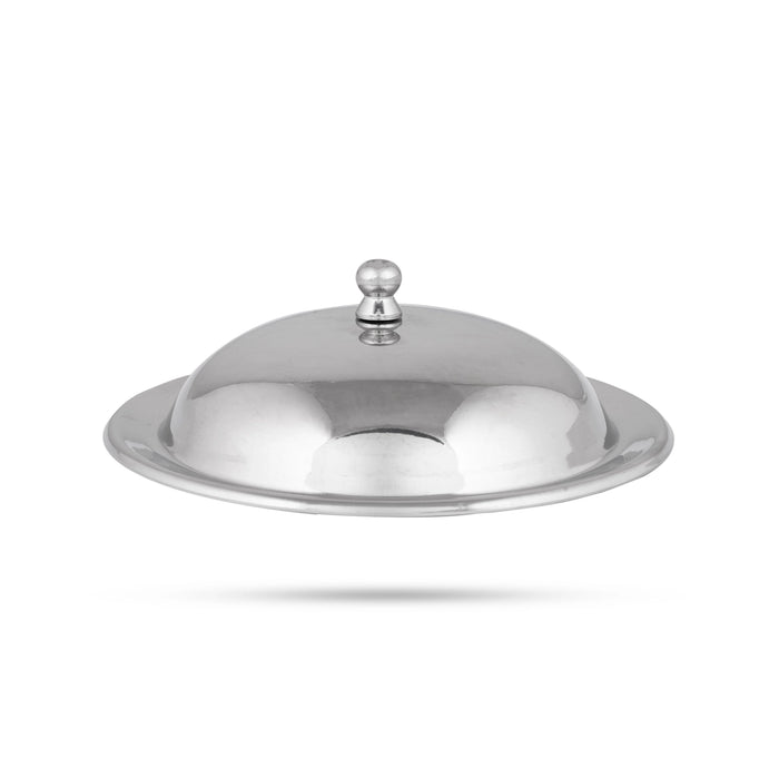 Pot With Lid - 6 x 5.5 Inches | Stainless Steel Cookware/ Stainless Steel Pot for Home/ 415 Gms Approx - Kitchen