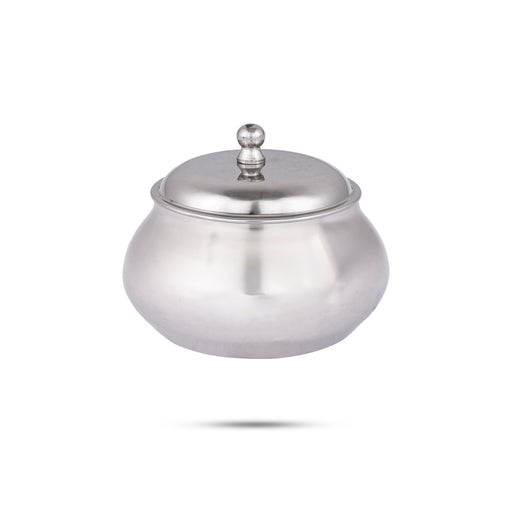 Ghee Pot With Spoon - 3 x 3 Inches | Stainless Steel Storage Box/ Storage Container for Home/ 170 Gms Approx - Kitchen