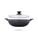 Casting Iron Kadai With Lid - 3.5 x 10.5 Inches | Kadhai/ Cast Iron Cookware for Home/ 3.380 Kgs Approx - Kitchen