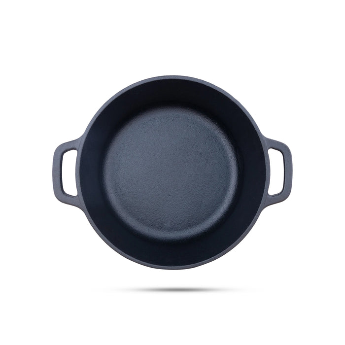 Dutch Oven With Lid - 4 x 10 Inches | Cast Iron Dutch Oven Pot for Home/ 4.485 Kgs Approx - Kitchen