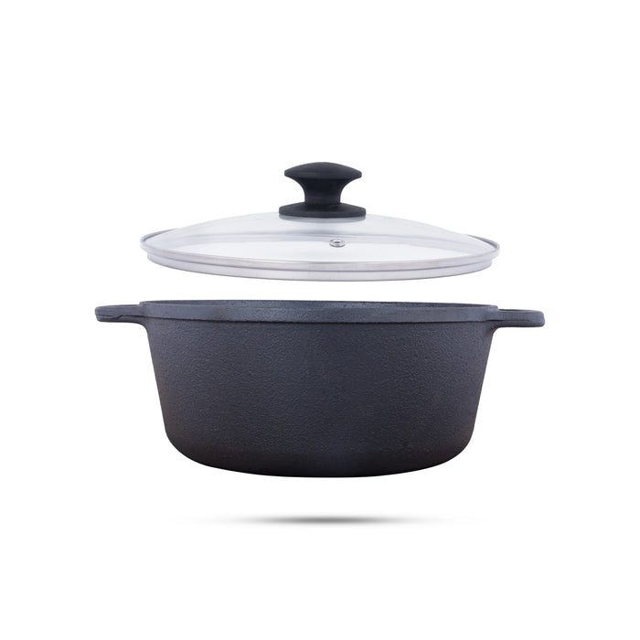 Dutch Oven With Lid - 4 x 10 Inches | Cast Iron Dutch Oven Pot for Home/ 4.485 Kgs Approx - Kitchen