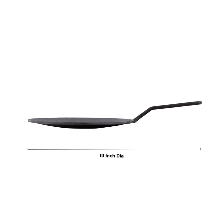 Roti Tawa - 10 Inches | Cast Iron Dosa Tawa With Handle/ Iron Tawa for Roti/ 2.255 Kgs Approx - Kitchen