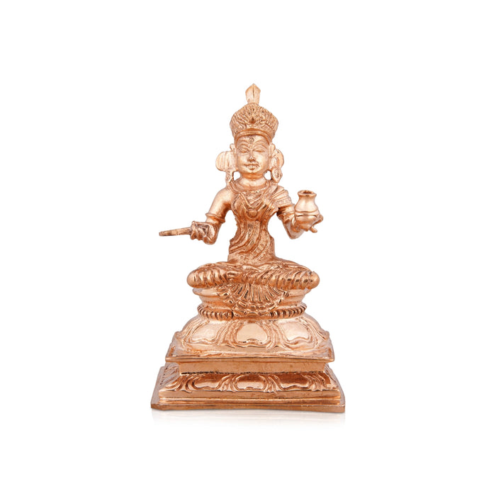 Annapuran Devi Murti - 3.5 x 2 Inches | Panchaloha Statue/ Annapurna Murti for Home/ 170 Gms Approx - Panchaloha Murties