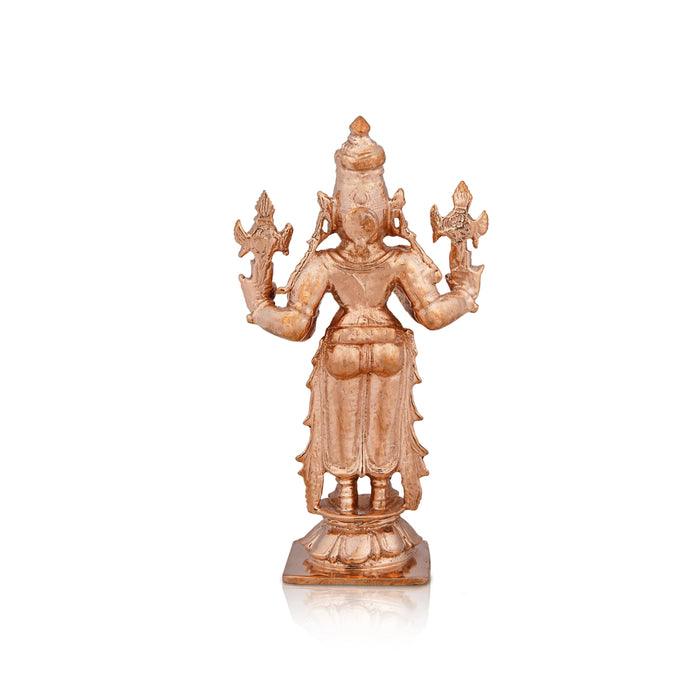 Dhanvantari Murti - 4 x 2.5 Inches | Panchaloha Statue/ Dhanvantari Statue/ Standing Dhanvantri Murti for Pooja