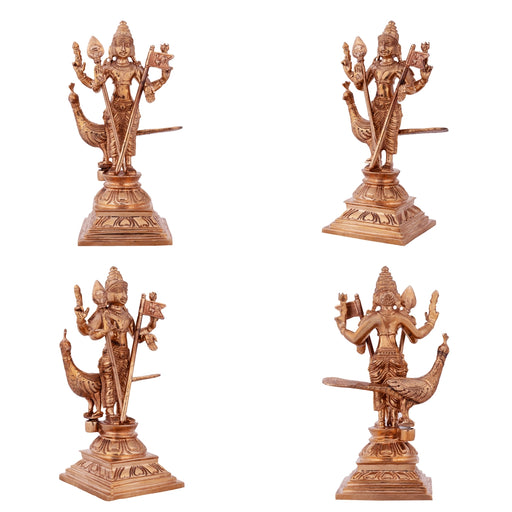 Murugan Valli Deivanai Statue Set - 5 x 2 Inches | Panchaloha Statue\ Murugan Valli Deivanai Idol for Pooja - Panchaloha Murties