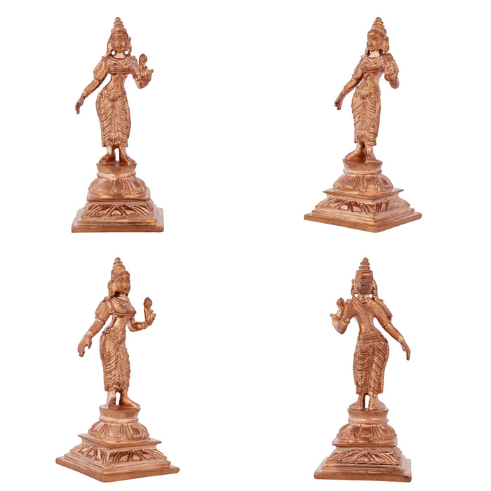 Murugan Valli Deivanai Statue Set - 5 x 2 Inches | Panchaloha Statue\ Murugan Valli Deivanai Idol for Pooja - Panchaloha Murties