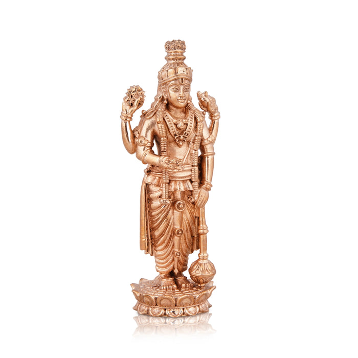 Vishnu Murti - 4 x 1.5 Inches | Panchaloha Statue/ Standing Vishnu Idol/ Vishnu Statue for Pooja/ 175 Gms Approx - Panchaloha Murties