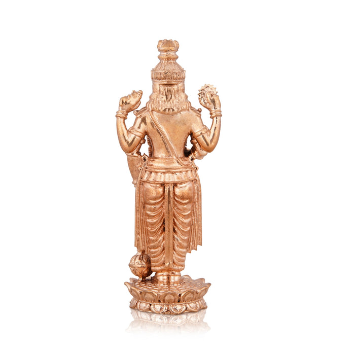 Vishnu Murti - 4 x 1.5 Inches | Panchaloha Statue/ Standing Vishnu Idol/ Vishnu Statue for Pooja/ 175 Gms Approx - Panchaloha Murties