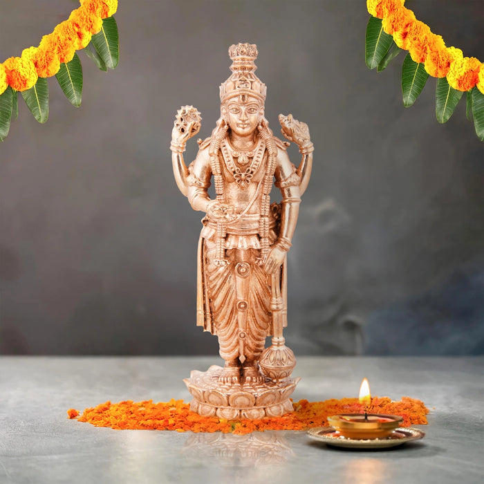 Vishnu Murti - 4 x 1.5 Inches | Panchaloha Statue/ Standing Vishnu Idol/ Vishnu Statue for Pooja/ 175 Gms Approx - Panchaloha Murties
